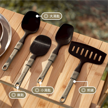 【AWADA】尼龍/矽膠餐具-各4款-綠色