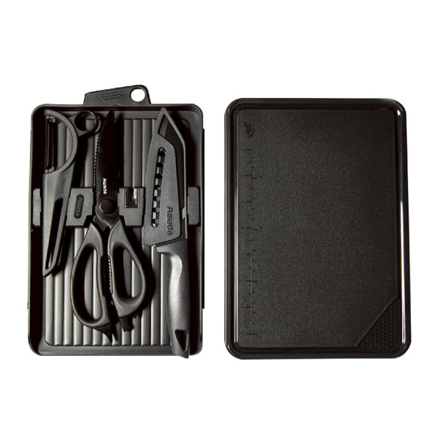 【AWADA】皓影刀具砧板組-黑色